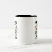 Grinches erhalten Stitches für Weihnachten Grafik Zweifarbige Tasse (Mittel)