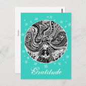 Grincheux Angel Wish | Aqua Postcard Postkarte (Vorne/Hinten)