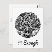 Grincheux Angel wünscht Vintage Münze Postkarte (Vorne/Hinten)