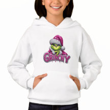 Grinchige Frau — Rosa & Silber Feiertags-Hoodie vo
