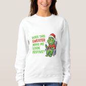Grinchiger Bigfoot-Winterpullover Sweatshirt (Vorderseite)