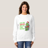 Grinchiger Bigfoot-Winterpullover Sweatshirt (Vorne ganz)