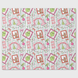 Grinchmas in Who-ville pink and green wrapping pap Geschenkpapier