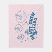 Grinch's Heart wuchs um 3 Größen Fleecedecke (Vorderseite)