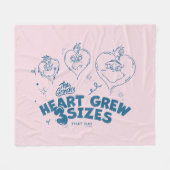 Grinch's Heart wuchs um 3 Größen Fleecedecke (Vorderseite (Horizontal))