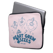 Grinch's Heart wuchs um 3 Größen Laptopschutzhülle (Vorderseite Links)