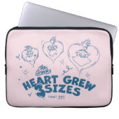 Grinch's Heart wuchs um 3 Größen Laptopschutzhülle (Vorderseite)