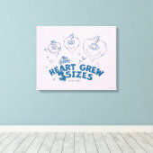 Grinch's Heart wuchs um 3 Größen Leinwanddruck (Insitu (Holzboden))