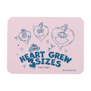 Grinch's Heart wuchs um 3 Größen Magnet
