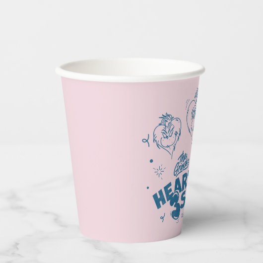 Grinch's Heart wuchs um 3 Größen Pappbecher (Vorderseite)