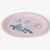 Grinch's Heart wuchs um 3 Größen Pappteller (Schrägansicht)