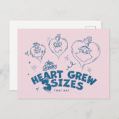Grinch's Heart wuchs um 3 Größen Postkarte (Vorne/Hinten)