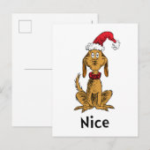Grinchs Max | Weihnachtsmannmütze Postkarte (Vorne/Hinten)