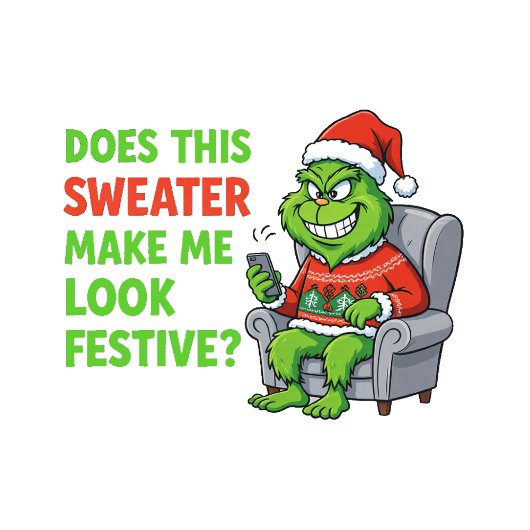 Grinchy Bigfoot Festive Sweater Sweatshirt