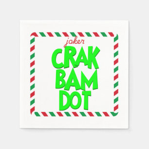 Grinchy Mahjong Napkins Crak Bam Dot! Joker Serviette