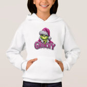 Grinchy Woman — Pink & Silver Holiday Hoodie by Ma (Vorderseite)