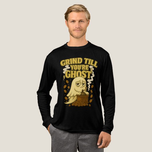 Grind bis du Spaß am Halloween-Kaffeelover hast Tri-Blend Shirt (Volle Vorderseite)