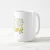GRIND.GROW.GLOW.—Inspirational Botanical Typograph Kaffeetasse (VorderseiteRechts)
