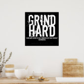 GRIND HARD Poster (Küche)