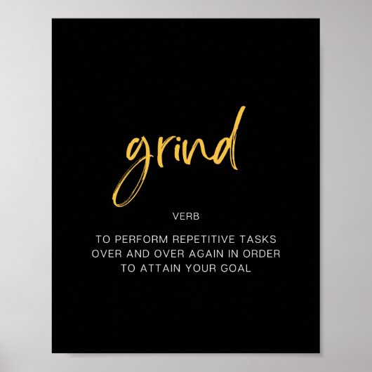 Grind Inspirierend Angebot Poster (Vorne)