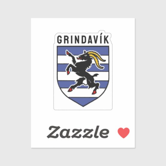 Grindavík-Wappen - Island Aufkleber (Blatt)