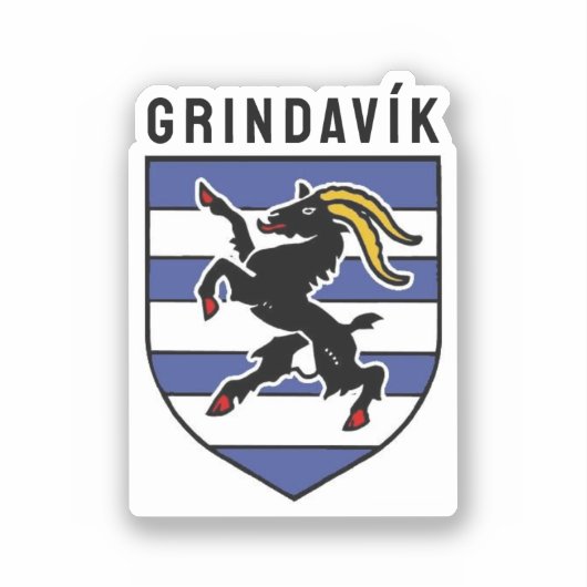 Grindavík-Wappen - Island Aufkleber (Vorderseite)