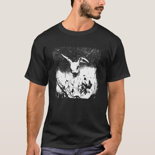 Grindcore Occult Horror Bunny Death Metal Thrash T-Shirt (Vorderseite)