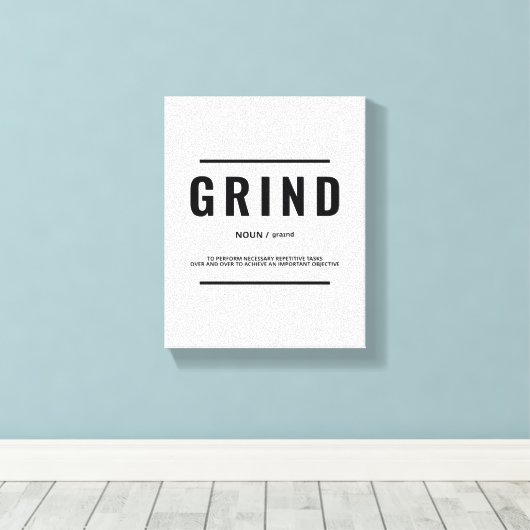 Grinddefinition | Motivierend Kostenvoranschlagsku Leinwanddruck (Insitu (Holzboden))