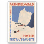 Grindelwald Bristol Beau-Site Hotel Aufkleber (Vorderseite)