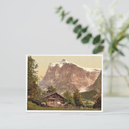 Grindelwald, Chalet und Monte Wetterhorn, Bernese Postkarte (Stehend Vorderseite)