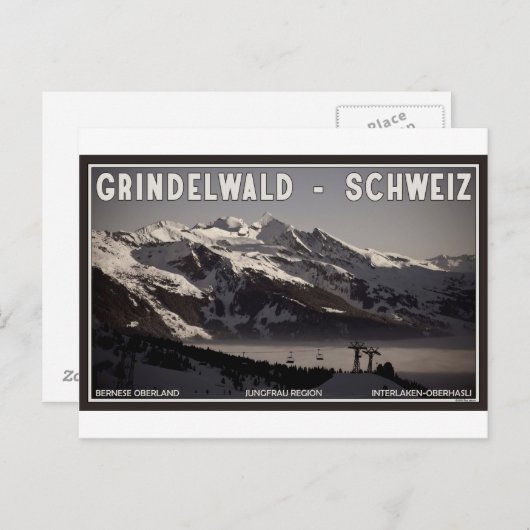 Grindelwald Fog Postkarte (Vorne/Hinten)