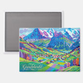 Grindelwald, Interlaken, Bern, Schweiz Magnet (Vorderseite/Rückseite)