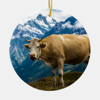 Grindelwald Kuh - Bernese Alpen - die Schweiz Keramikornament
