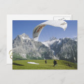 Grindelwald Paragliding Postkarte (Vorne/Hinten)