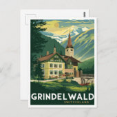Grindelwald Schweiz Alpen Vintag Postkarte (Vorne/Hinten)
