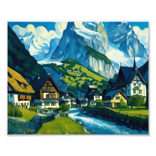 Grindelwald Schweiz Art Fotodruck (Vorne)