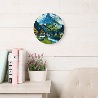 Grindelwald Schweiz Art Große Wanduhr