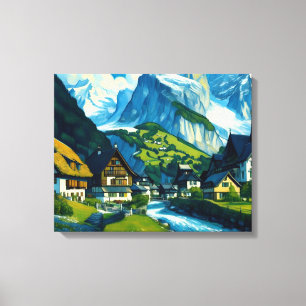 Grindelwald Schweiz Art Leinwanddruck