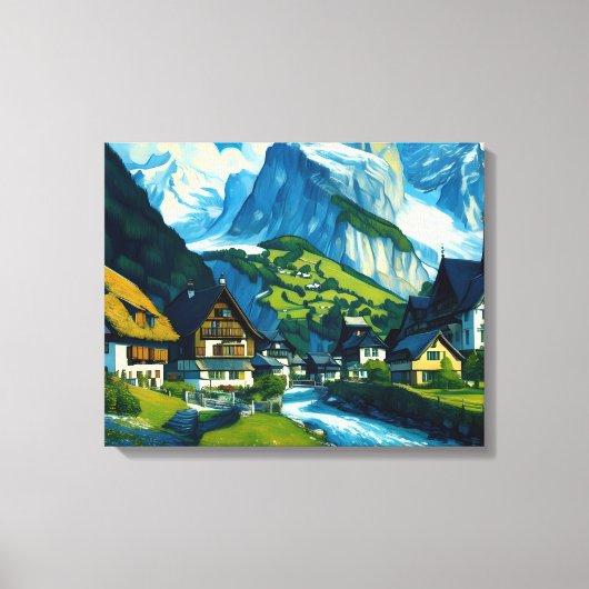 Grindelwald Schweiz Art Leinwanddruck (Vorderseite)