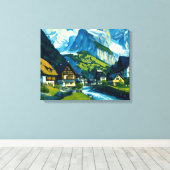 Grindelwald Schweiz Art Leinwanddruck (Insitu (Holzboden))