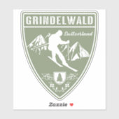 Grindelwald Schweiz Aufkleber (Blatt)