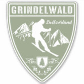 Grindelwald Schweiz Aufkleber (Vorderseite)