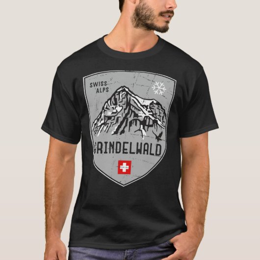 Grindelwald - Schweiz Emblem Classic T T-Shirt (Vorderseite)