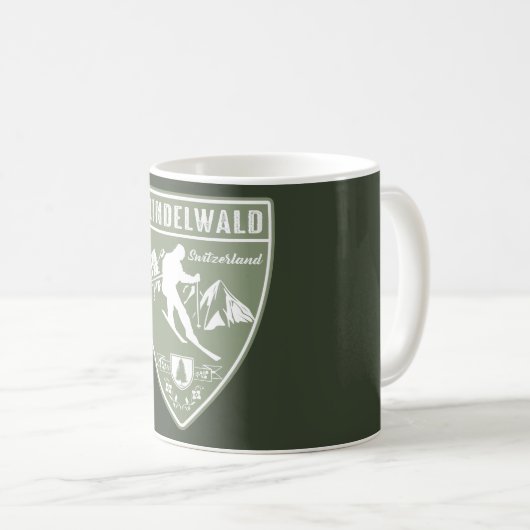 Grindelwald Schweiz Kaffeetasse (VorderseiteRechts)