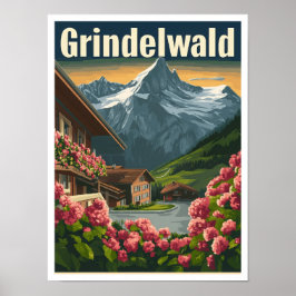 Grindelwald Schweiz Kunst, Dichtung und Musik Poster
