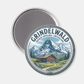 GRINDELWALD Schweiz Magnet (Vorderseite/Rückseite)
