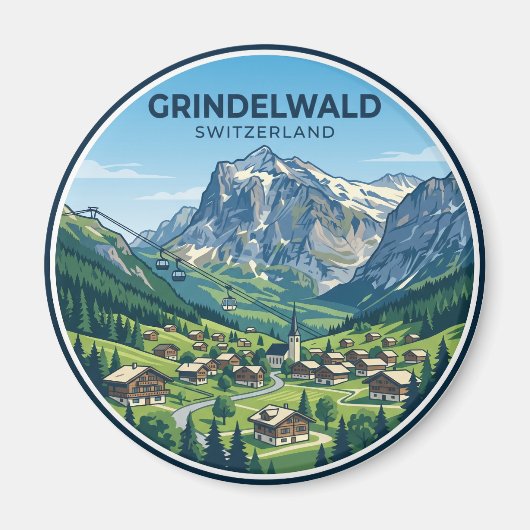 Grindelwald Schweiz Magnet (Vorne)