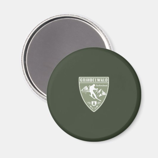 Grindelwald Schweiz Magnet (Vorderseite/Rückseite)