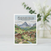 Grindelwald Schweiz Postkarte (Stehend Vorderseite)