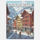 Grindelwald Schweiz Reisen Magnet (Vorderseite)